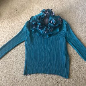 Designer Issey Miyake Pleated Blouse
